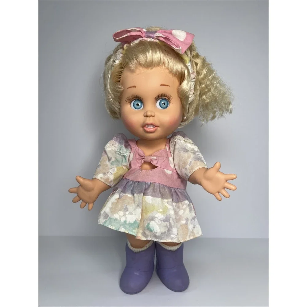 Vintage 1990 Galoob Baby Face So Innocent Cynthia #7 Doll Blonde Blue Eyes